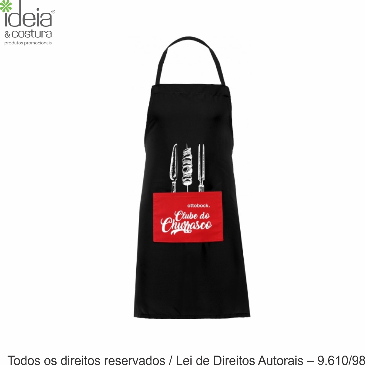 AVENTAL DE BRIM C/ BOLSO 58X75CM AV4