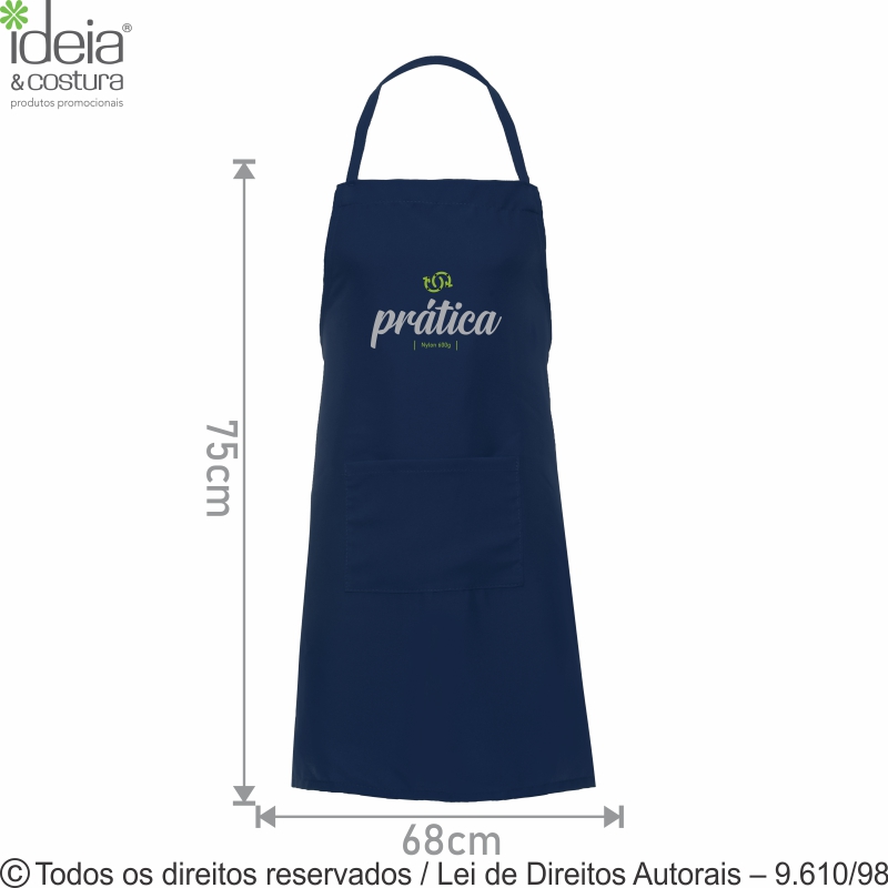 AVENTAL DE OXFORD GRANDE 68X75CM AV1