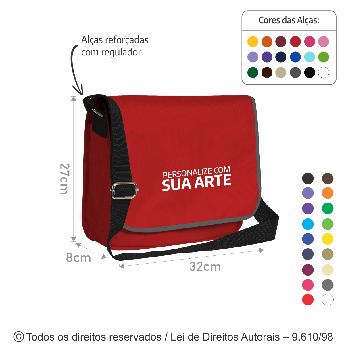 BOLSA CARTEIRO DE NYLON 32X27X8CM 39N