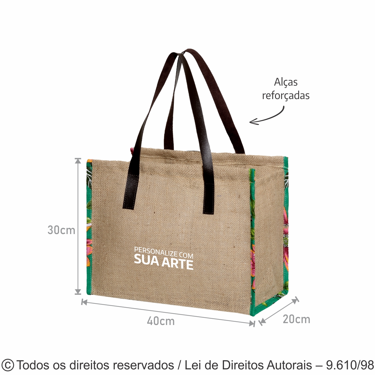 ECOBAG DE JUTA 40X30X20CM 21J