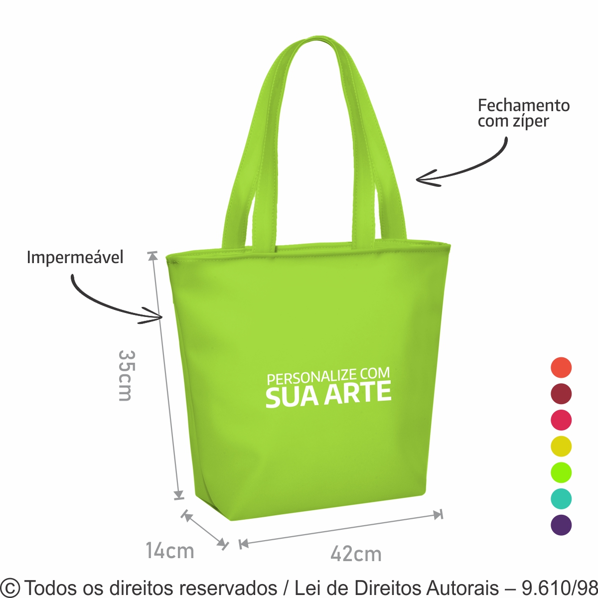 SACOLA DE PVC COLUMBIA 42X35X14CM 45CL