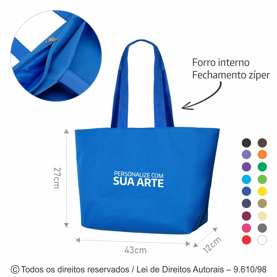 BOLSA DE PRAIA EM NYLON 43X27X12CM 68N