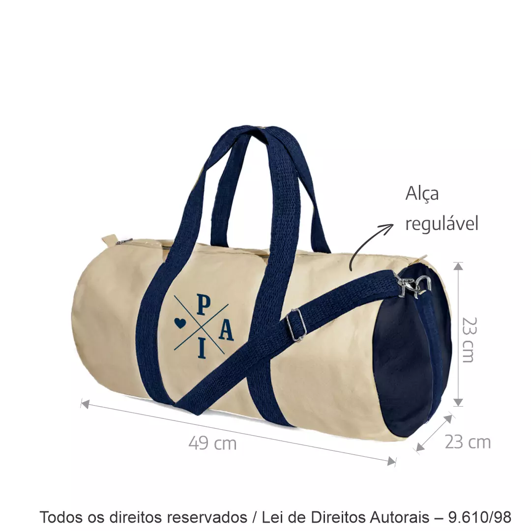 BOLSA DE VIAGEM EM LONA 240G 49X23X23CM 330LLC