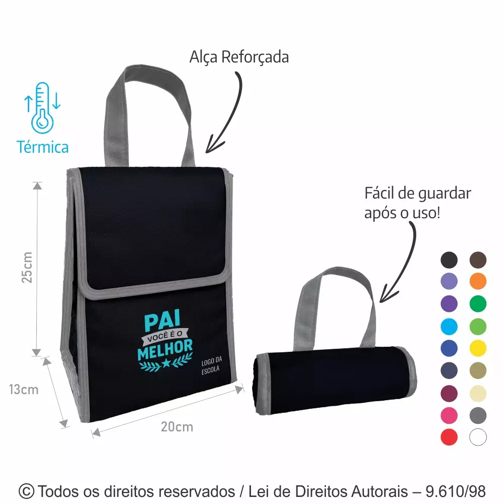 BOLSA TERMICA DE NYLON 600G 4,5l 20X25X13CM 307N