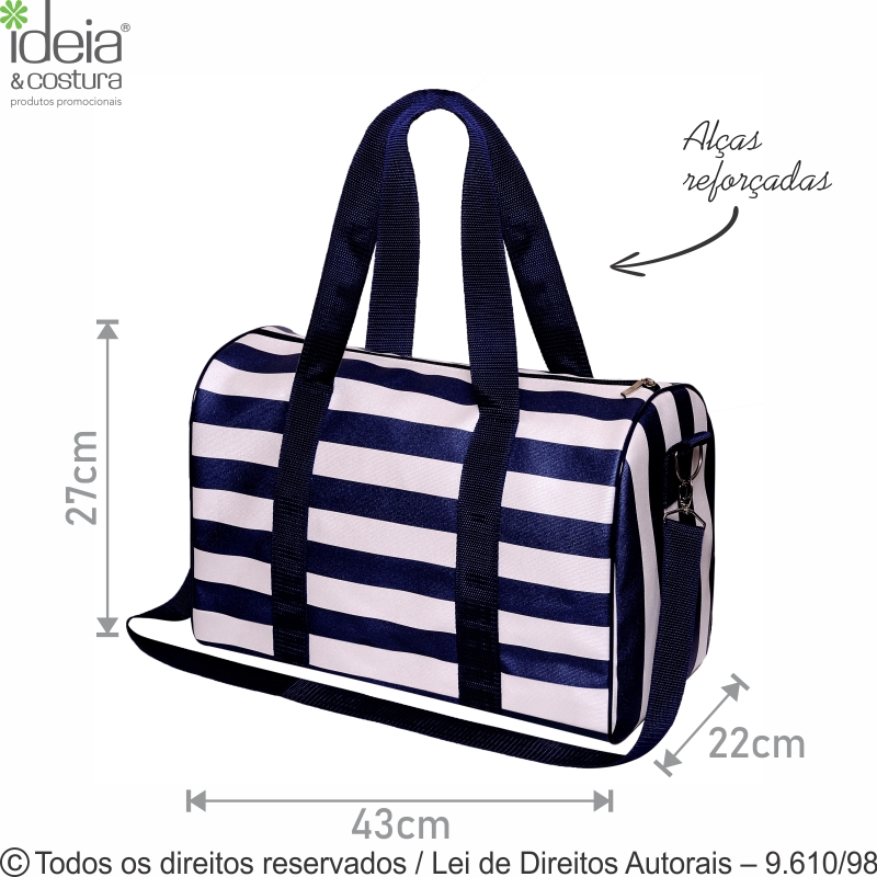 BOLSA VIAGEM DE CONCEPT LISTADO 43X27X22CM 199