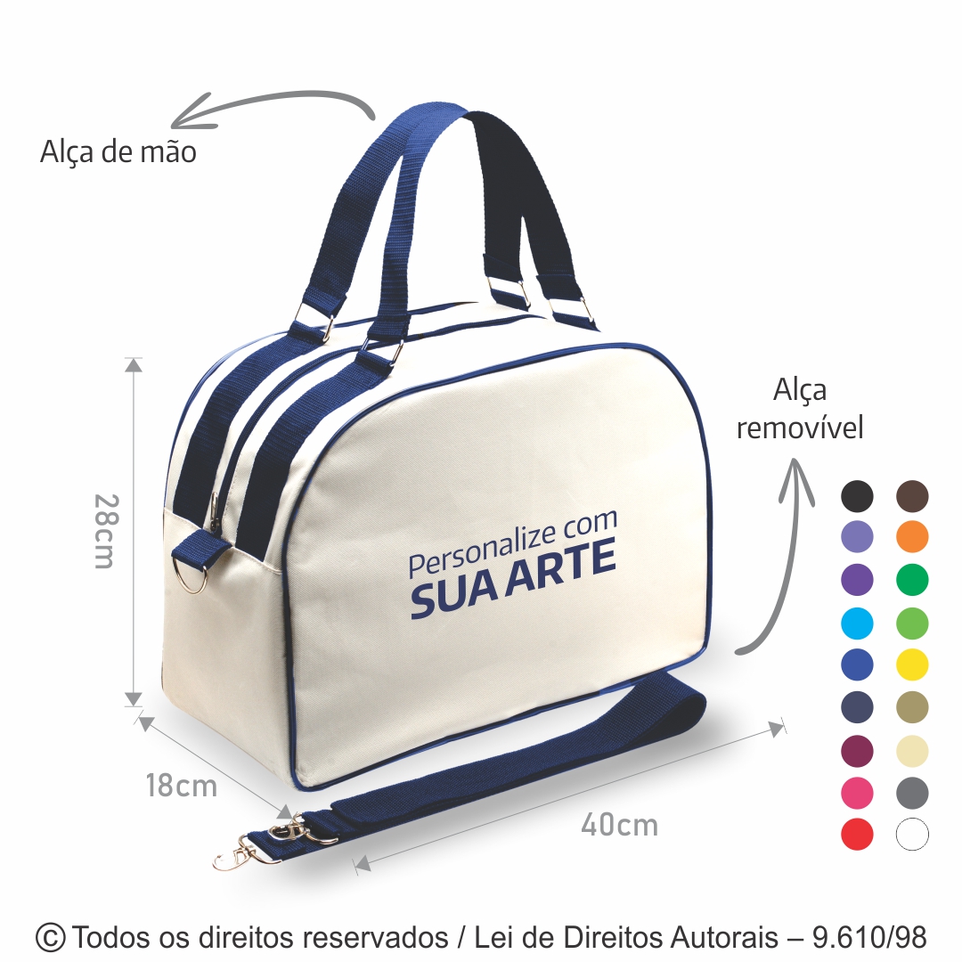 BOLSA VIAGEM DE NYLON 750G 40X28X20CM 078N