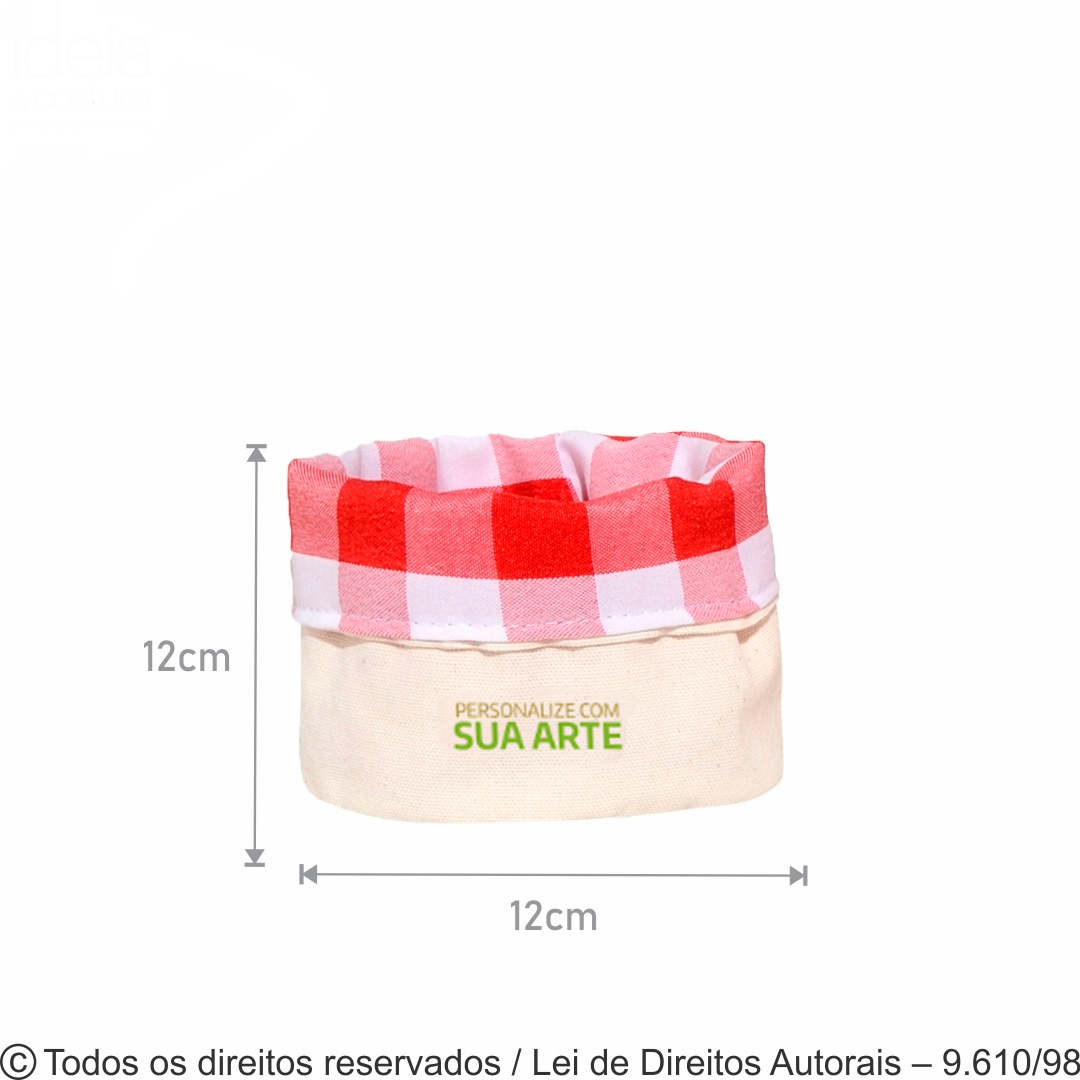 CACHEPOT DE LONA E OXFORD 12X12CM 18LOX
