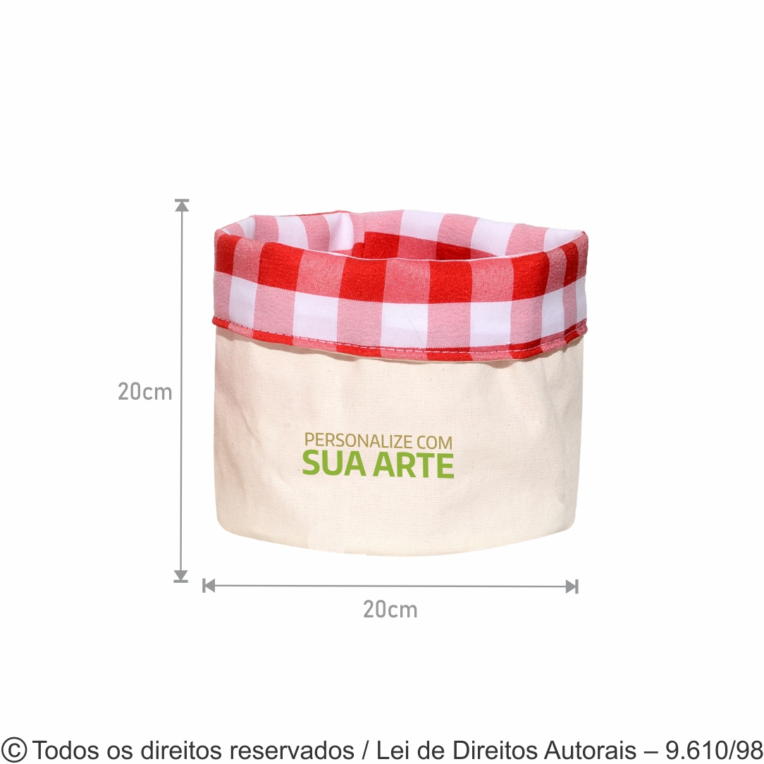 CACHEPOT DE LONA E OXFORD 20X20CM 17LOX