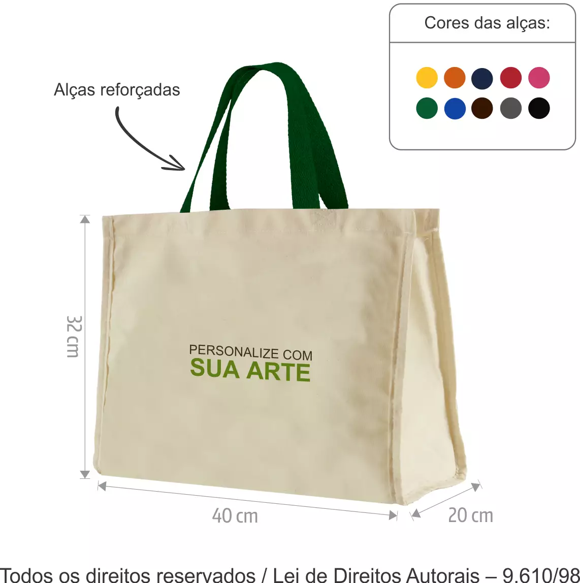 ECOBAG DE LONA 40X32X20CM 12LFC