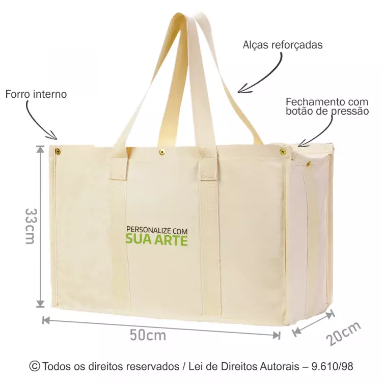 ECOBAG DE LONA 50X33X20CM 44L
