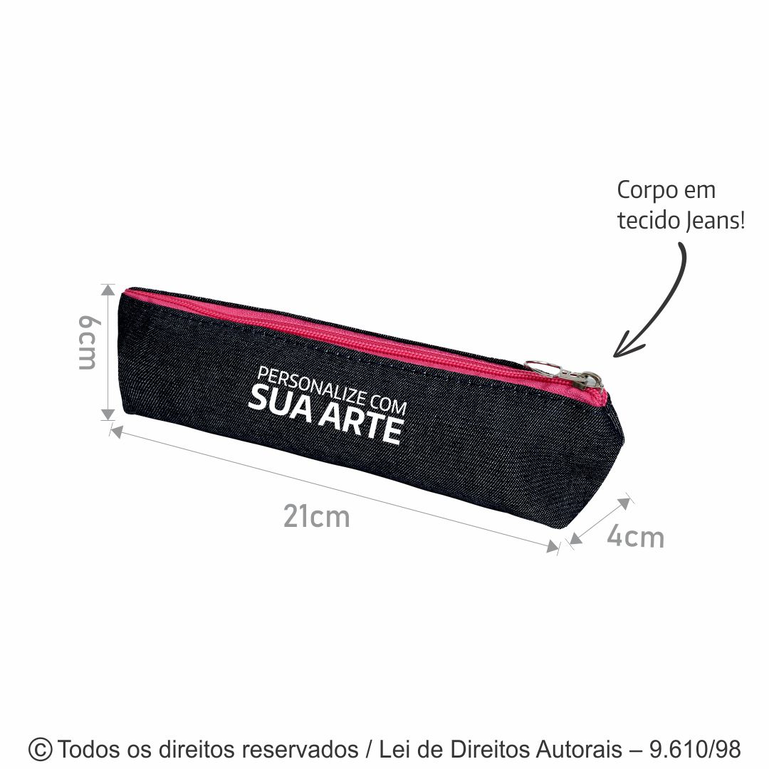 ESTOJO JEANS 21X6X4CM JEANS E10J