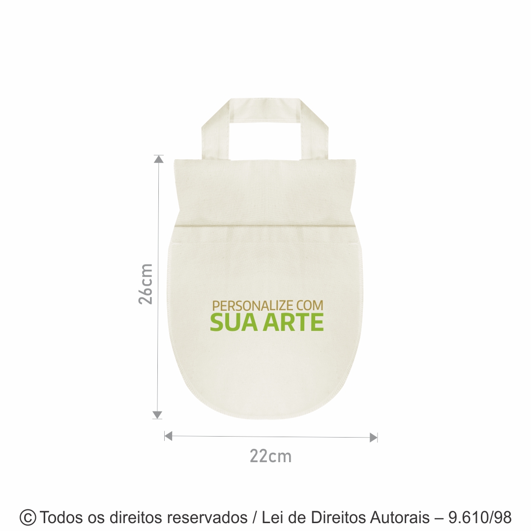 LIXOCAR  DE LONA 240G E ALGODÃO NATURAL160G 20X26CM 706L
