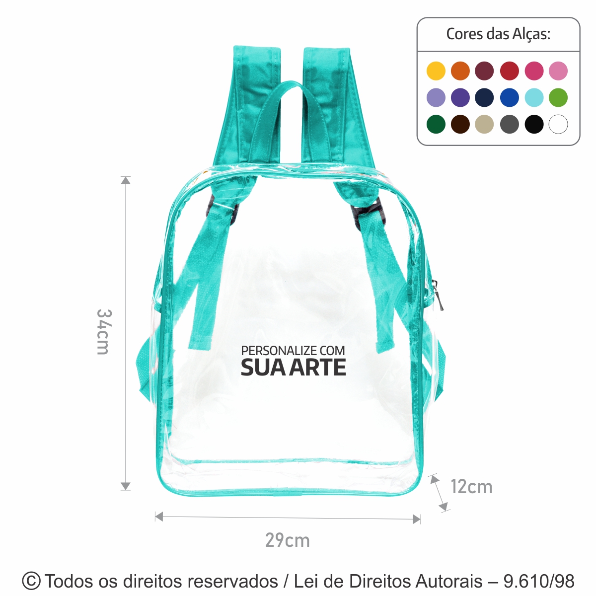 M24 MOCHILA EM PVC 28X33X10CM
