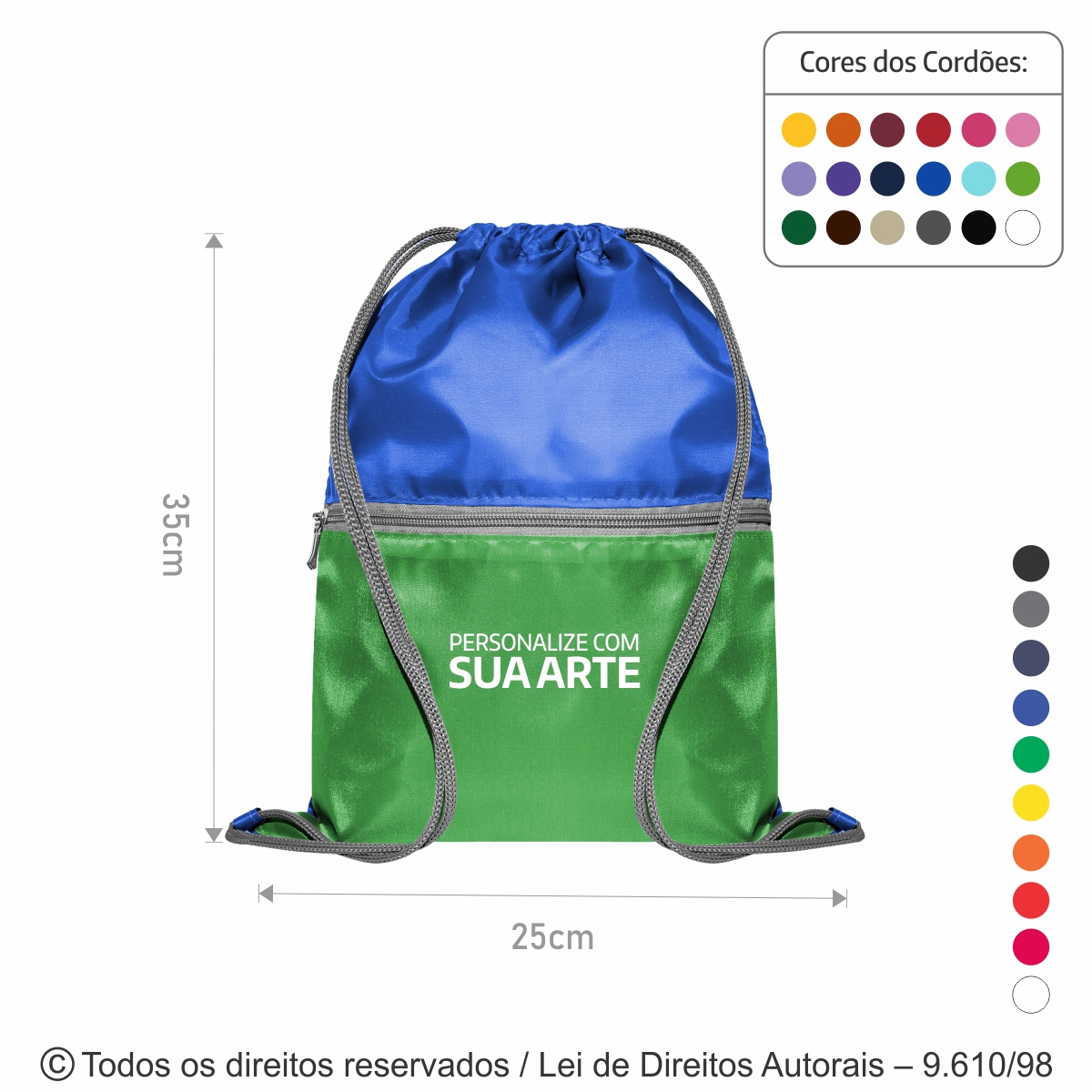 MINE MOCHILA NYLON EMBORRACHADO 25X35CM M20