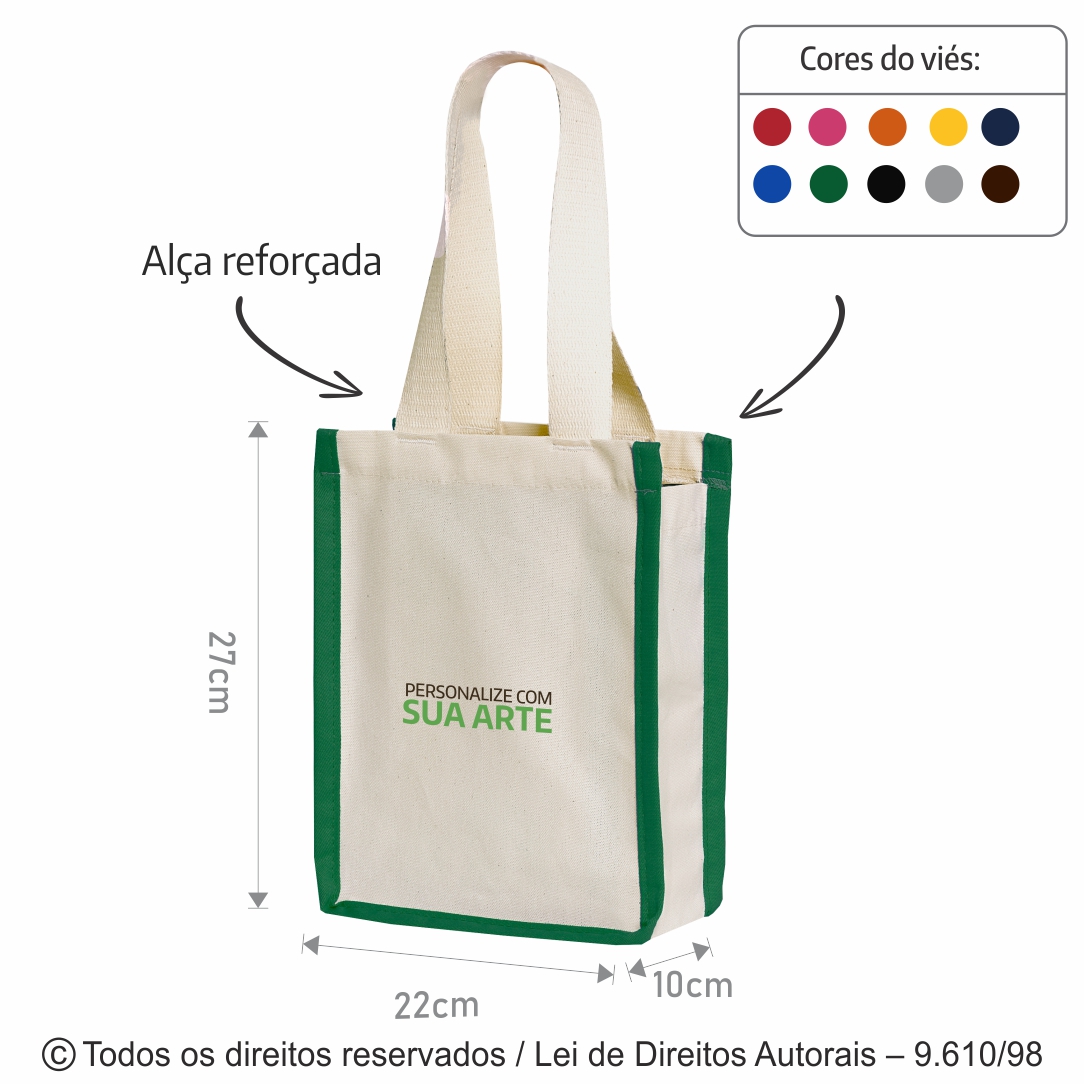 MINI ECOBAG DE LONA 22X27X10CM 97LDC