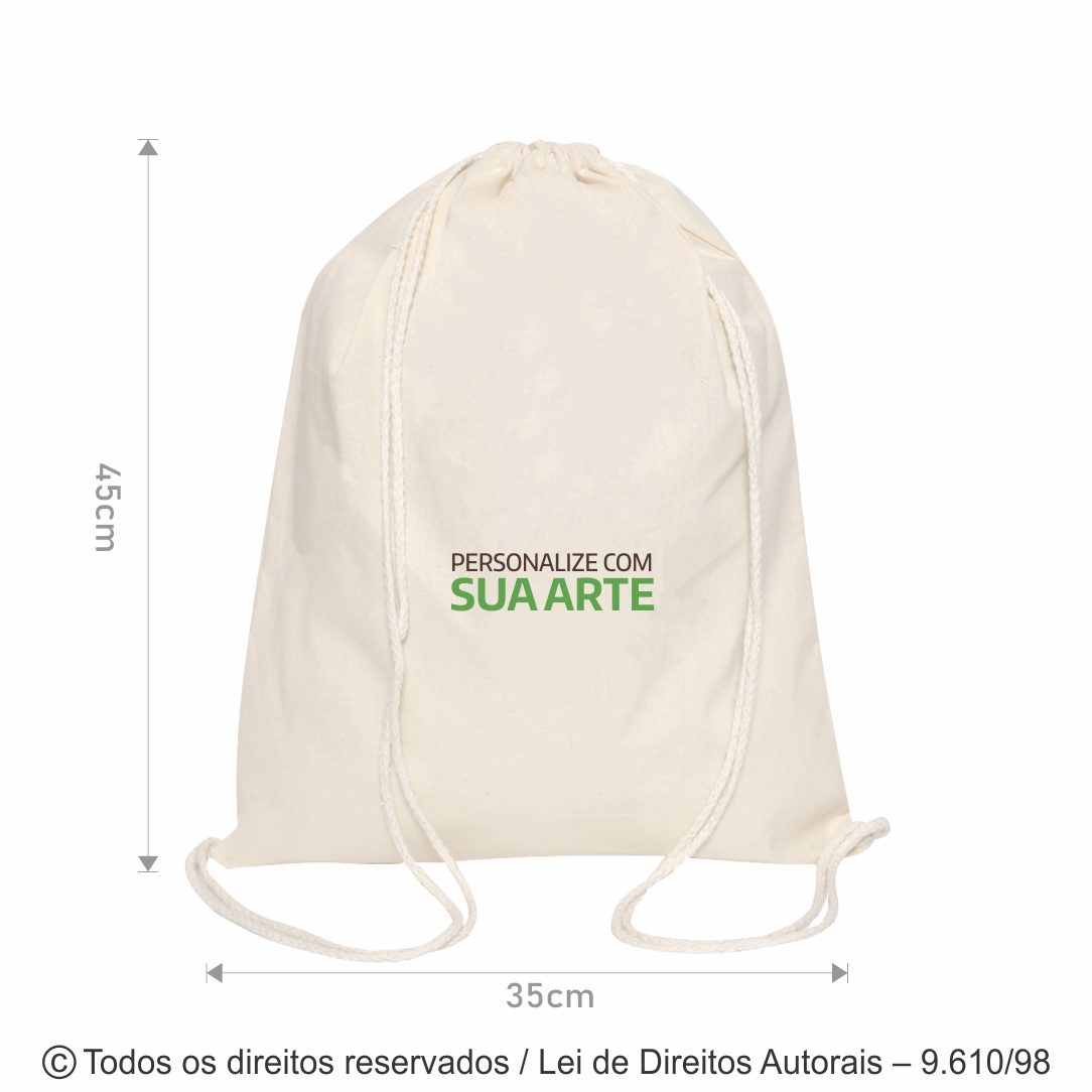 MOCHILA DE ALGODAO 35CMX45CM M1
