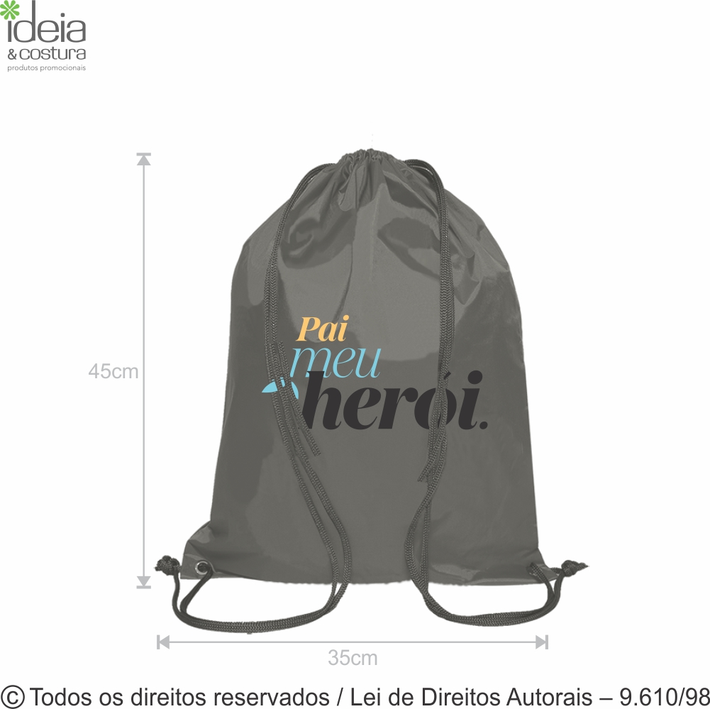 MOCHILA DE NYLON 70 EMBORRACHADO 35X45CM M5