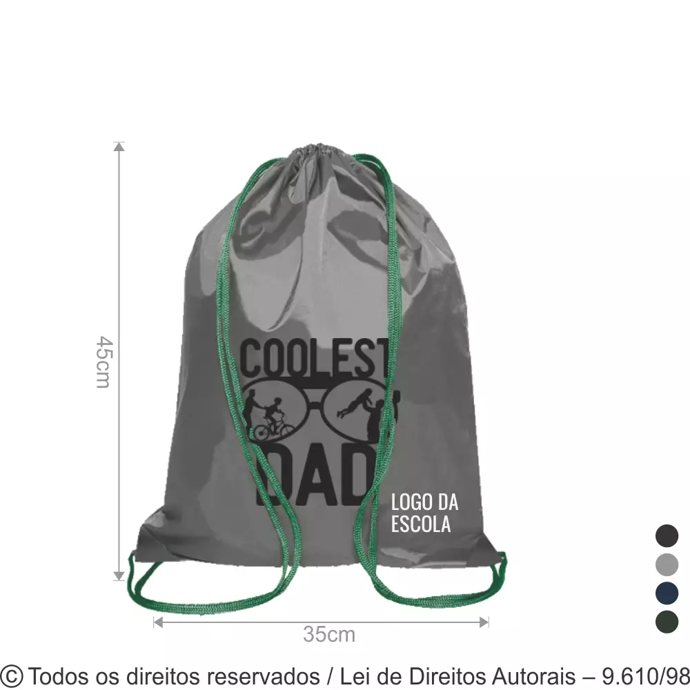 MOCHILA DE NYLON 70 RESINADO 35X45CM M33