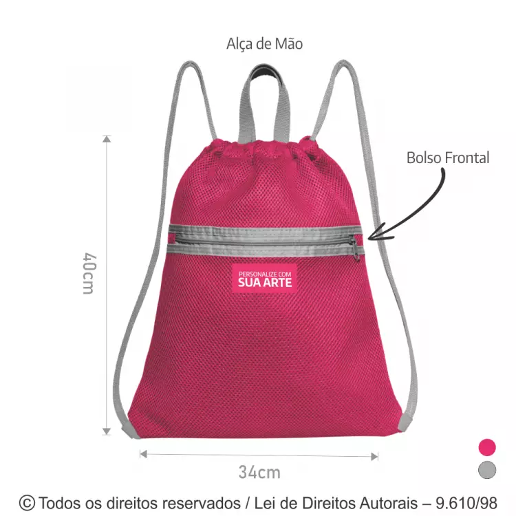 MOCHILA DE TELA MESH 34X40CM M32