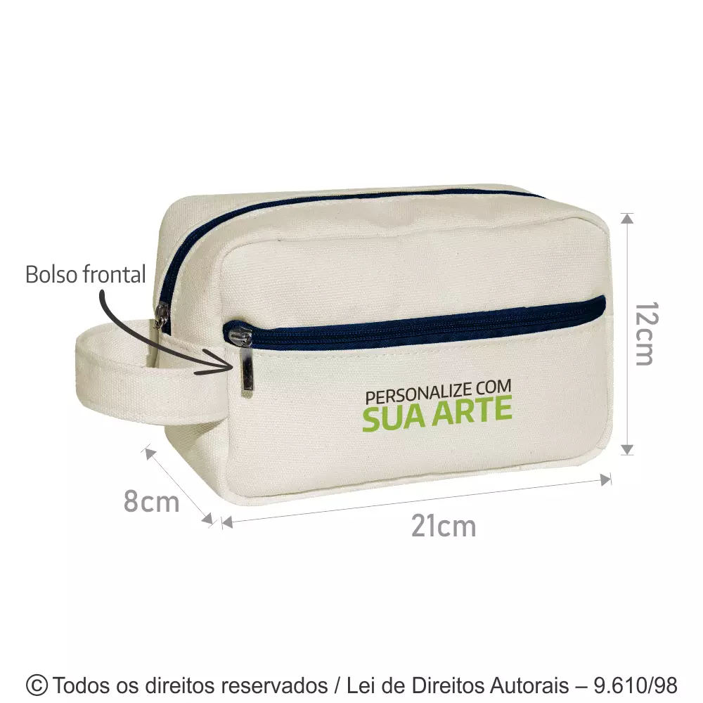 NECESSAIRE DE LONA 410G 21X12X8CM N92LP