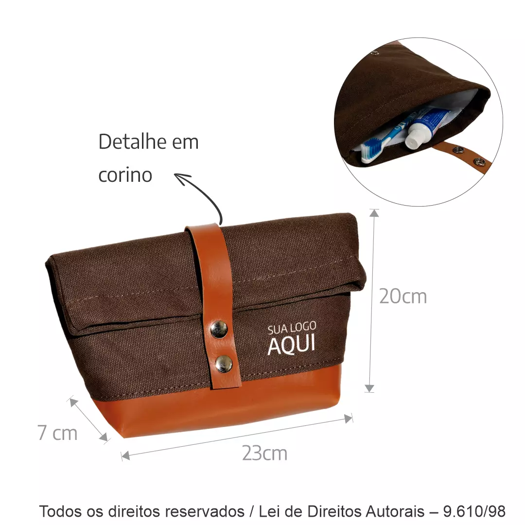 NECESSAIRE DE LONA 410G 23X20X7CM N108LC