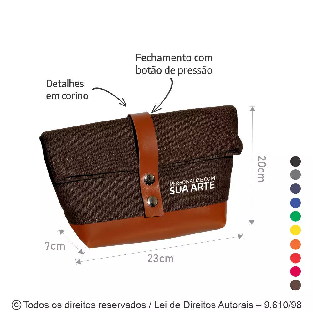 NECESSAIRE DE LONA 410G 23X20X7CM N108LC