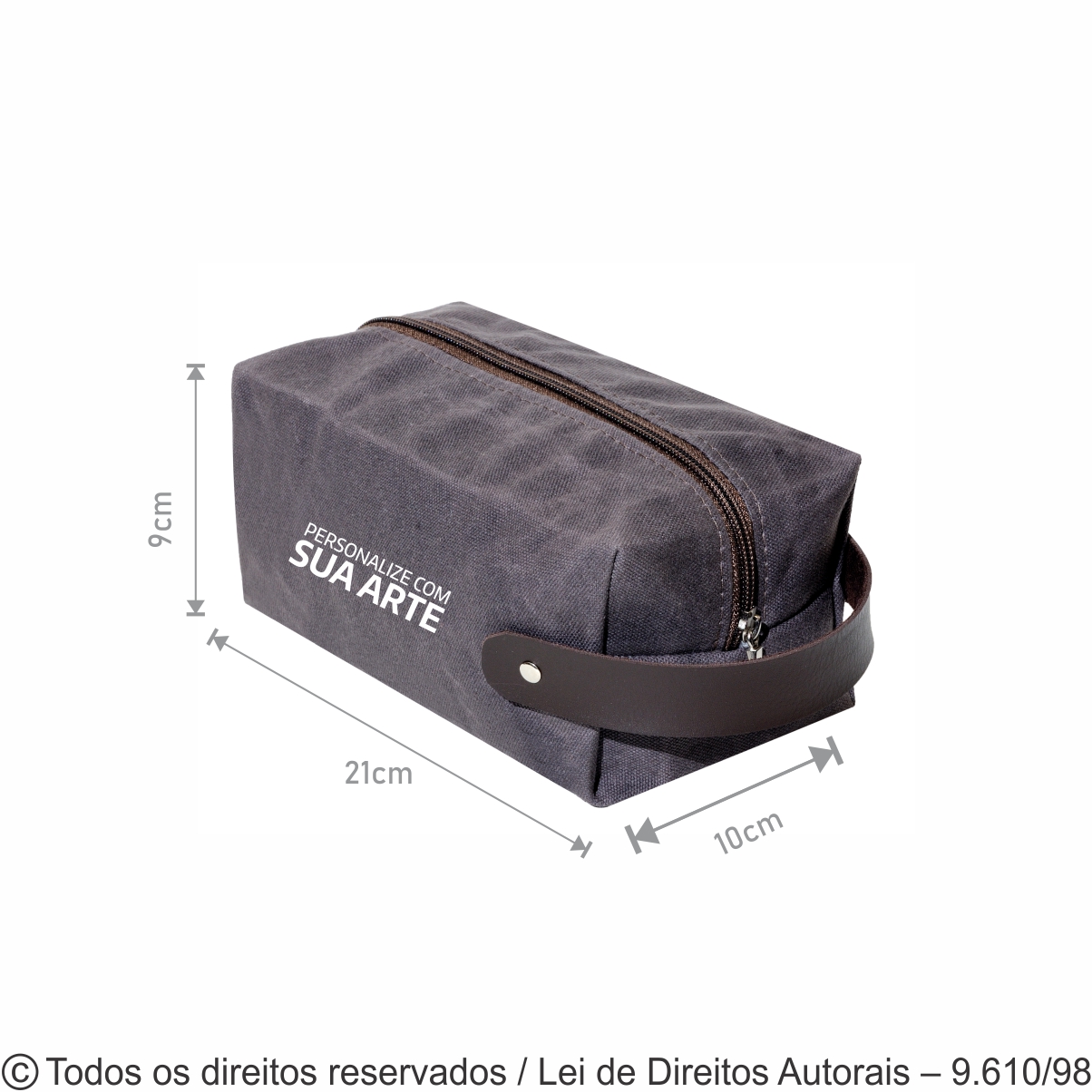 NECESSAIRE DE LONA PESADA COLORIDA 21x9x10CM N102
