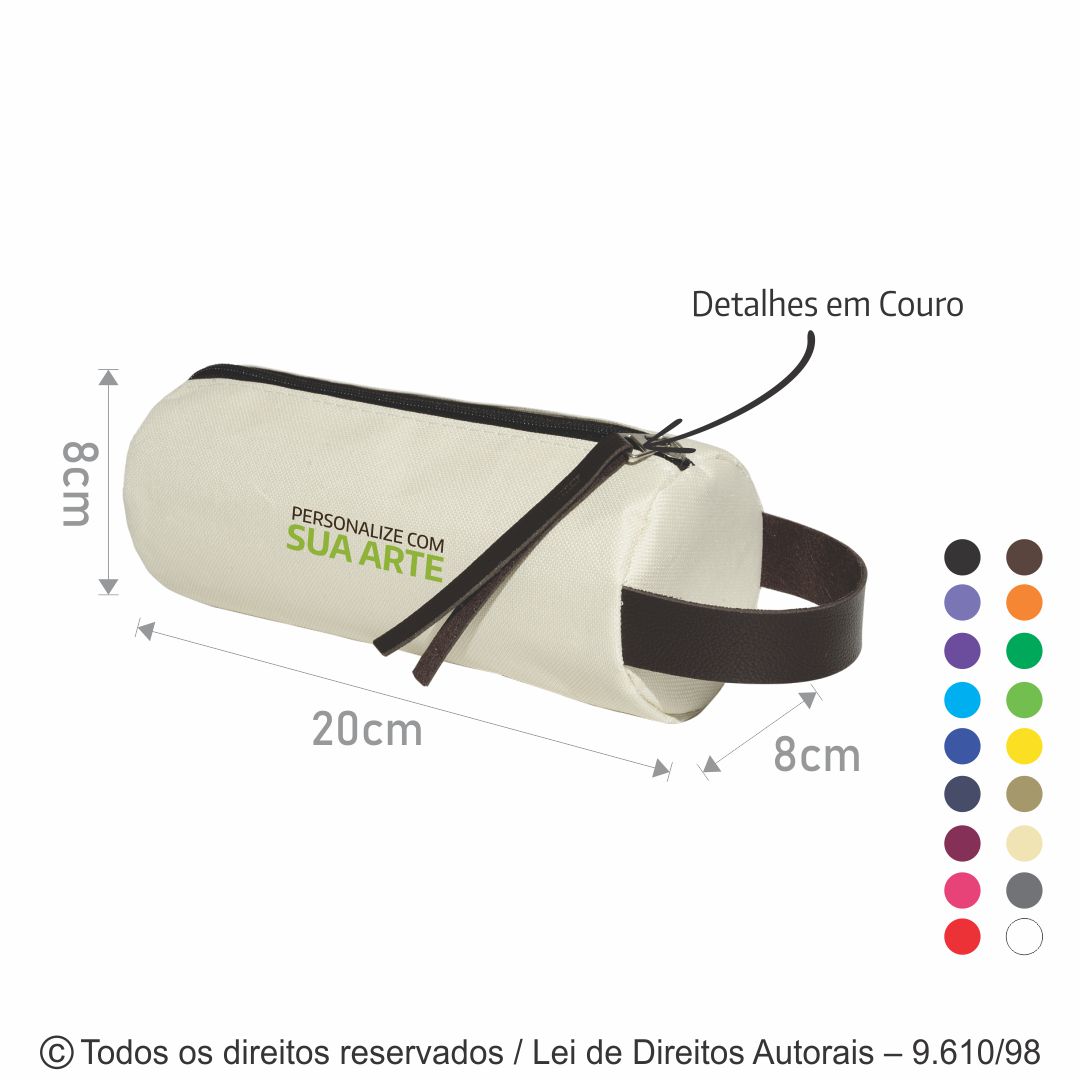 NECESSAIRE DE NYLON 600G 20X8X8CM CREME N80N