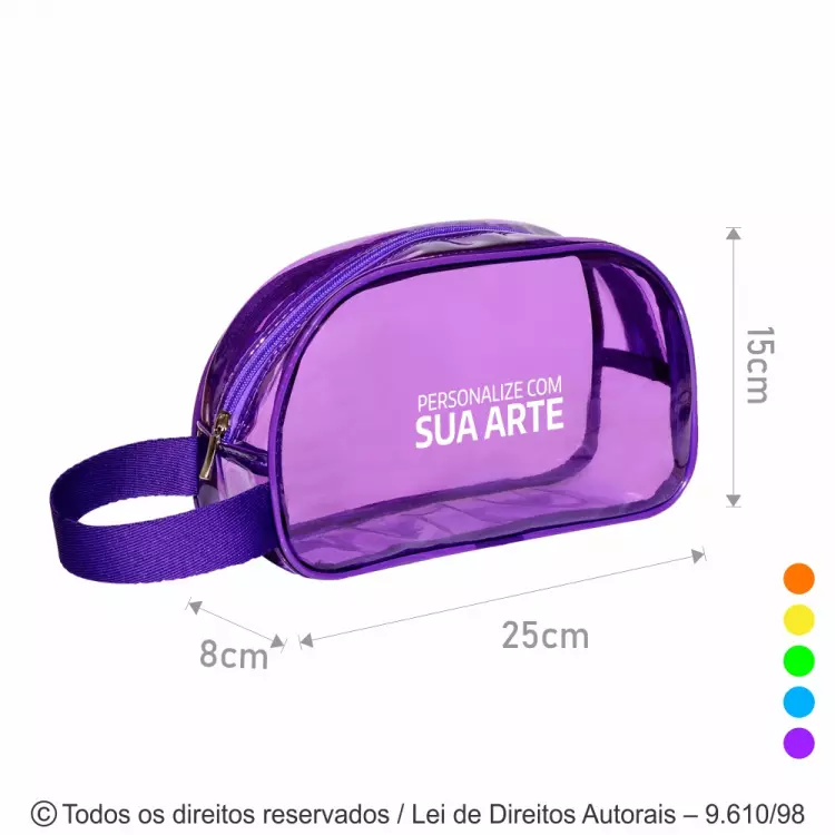 NECESSAIRE DE PVC COLORIDO 25X15X8CM N66PVCC