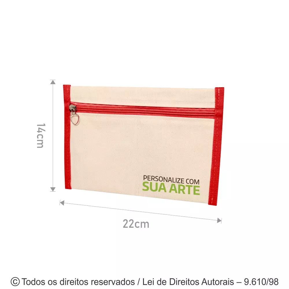 ORGANIZADOR DE LONA CRUA 240G 22X14CM 070L