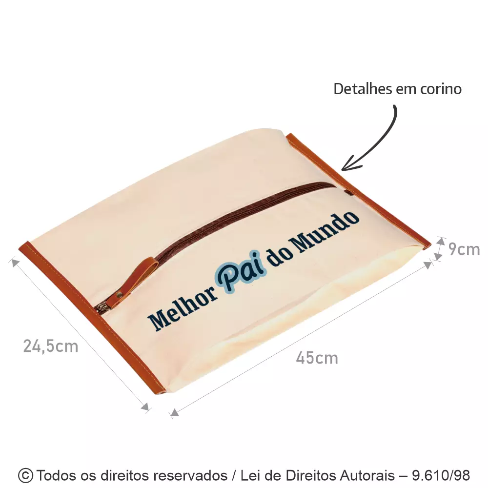 ORGANIZADOR DE LONA NATURAL 240G 24,5X45X9CM 336L