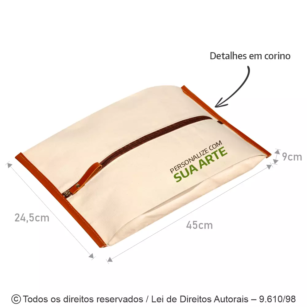 ORGANIZADOR DE LONA NATURAL 240G 24,5X45X9CM 336L