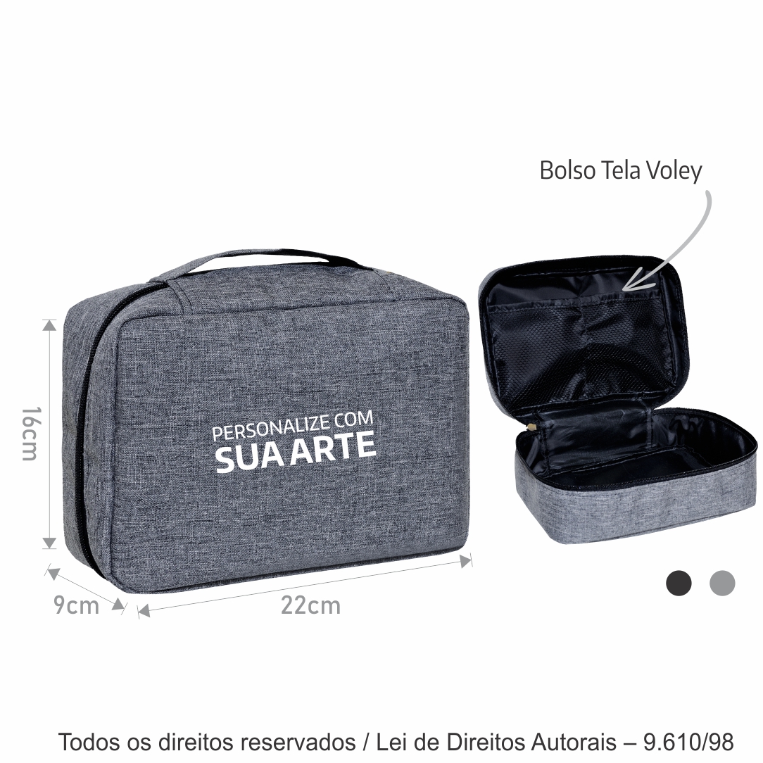 ORGANIZADOR DE SIENA MESCLA22X16X9CM CINZA ESCURO 508M