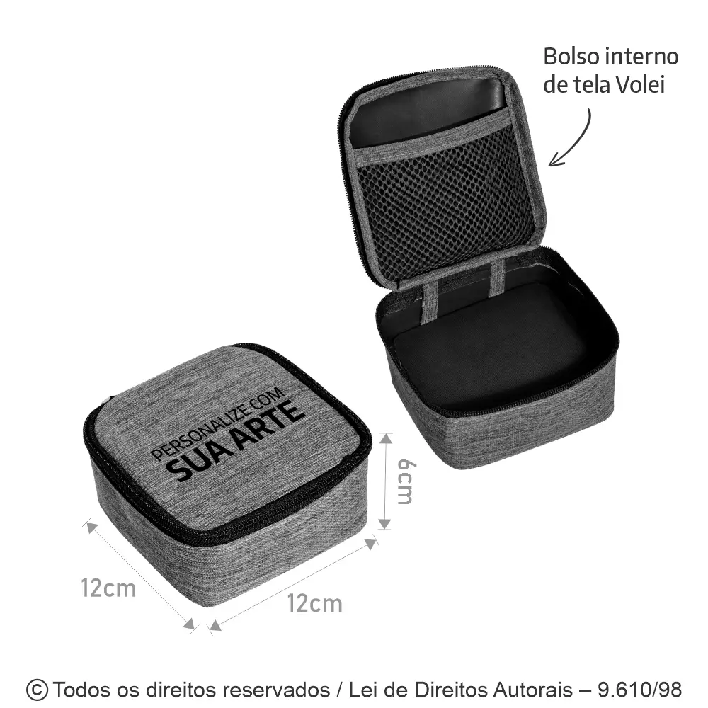 ORGANIZADOR EM TECIDO MESCLA 12X12X6CM 340M