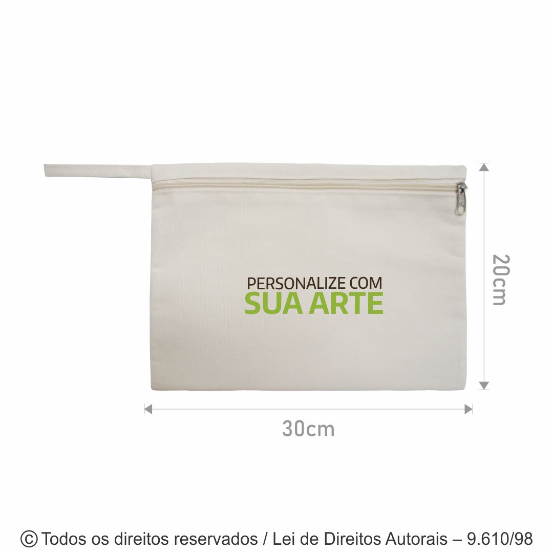 PASTA DE LONA C/ ZIPER 30X20CM 54L