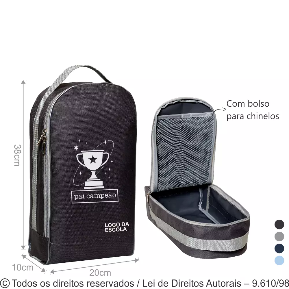 PORTA CALCADOS DE NYLON 600G 20X38X10CM 92N