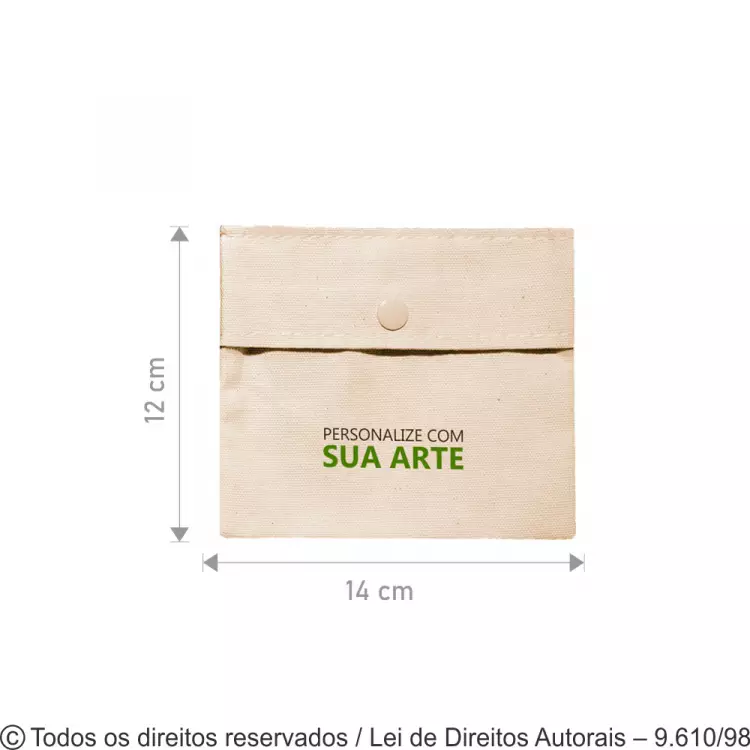PORTA ABSORVENTE DE LONA 240G 14X12CM 295L