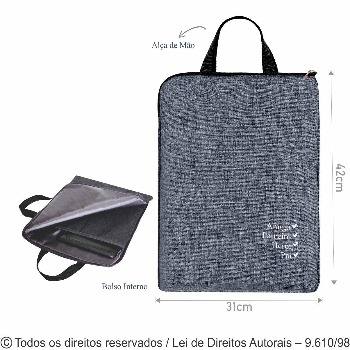 PORTA NOTEBOOK SIENA MESCLA 42X31CM 212S
