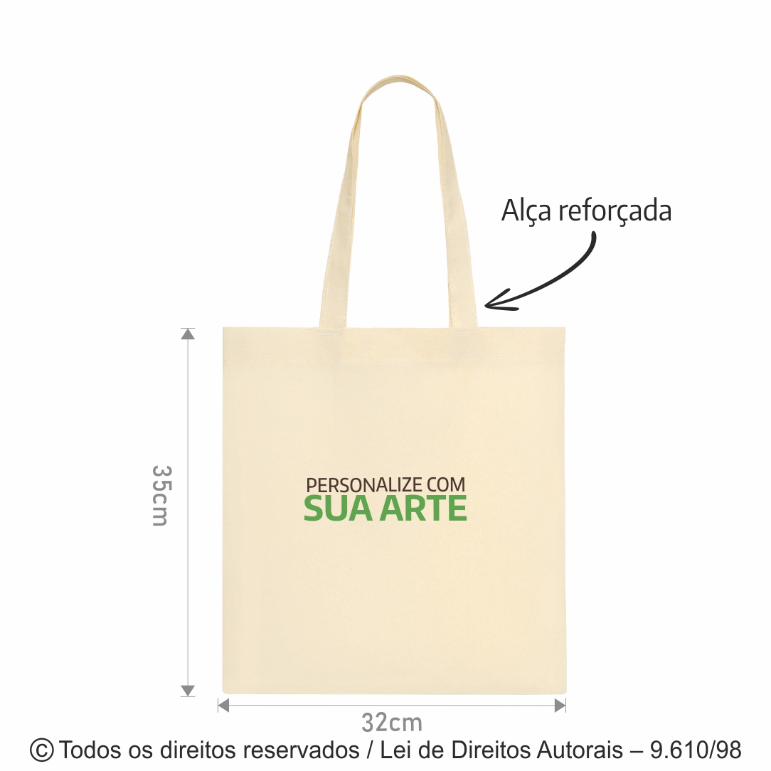 ECOBAG DE ALGODAO 32X35CM 14A