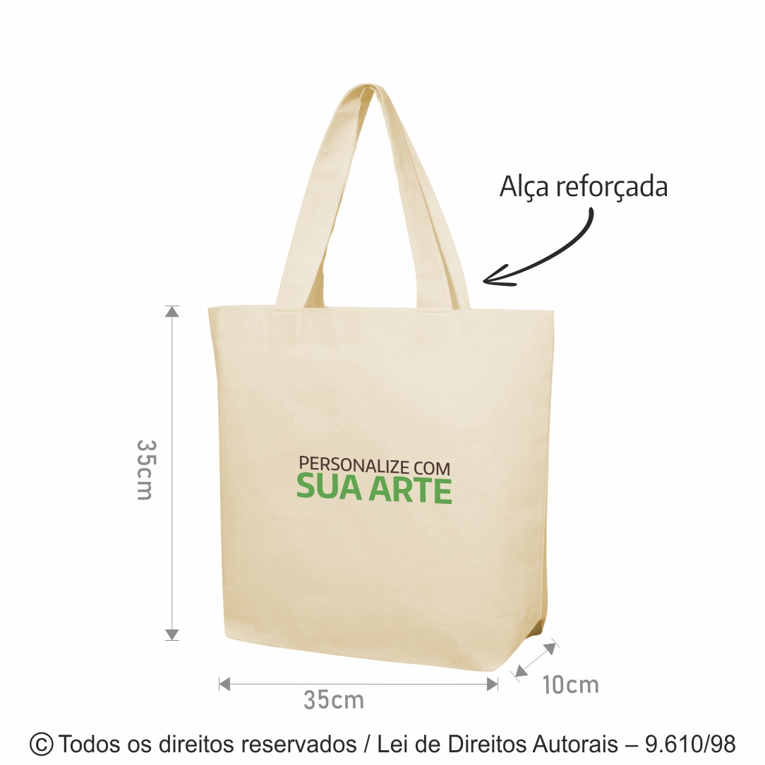 ECOBAG DE ALGODAO 35X35X10CM 24A