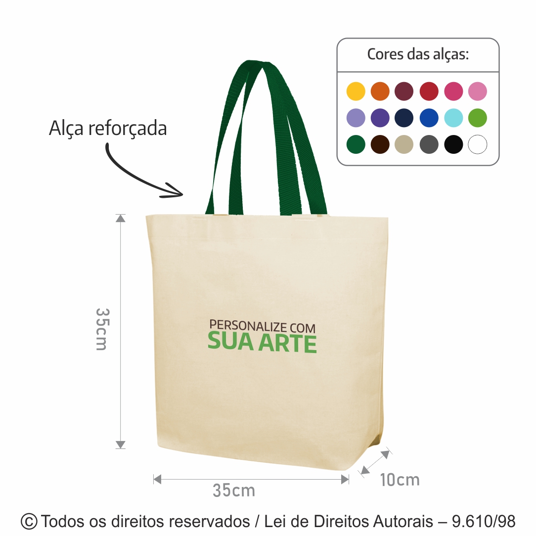ECOBAG DE ALGODAO 35X35X10CM 24AFC