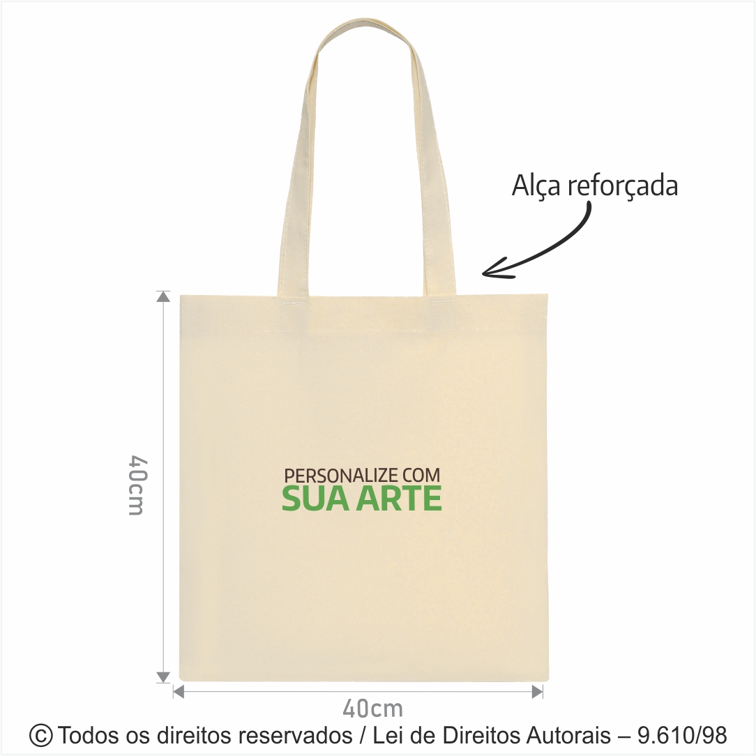 ECOBAG DE ALGODAO 40X40CM 5A