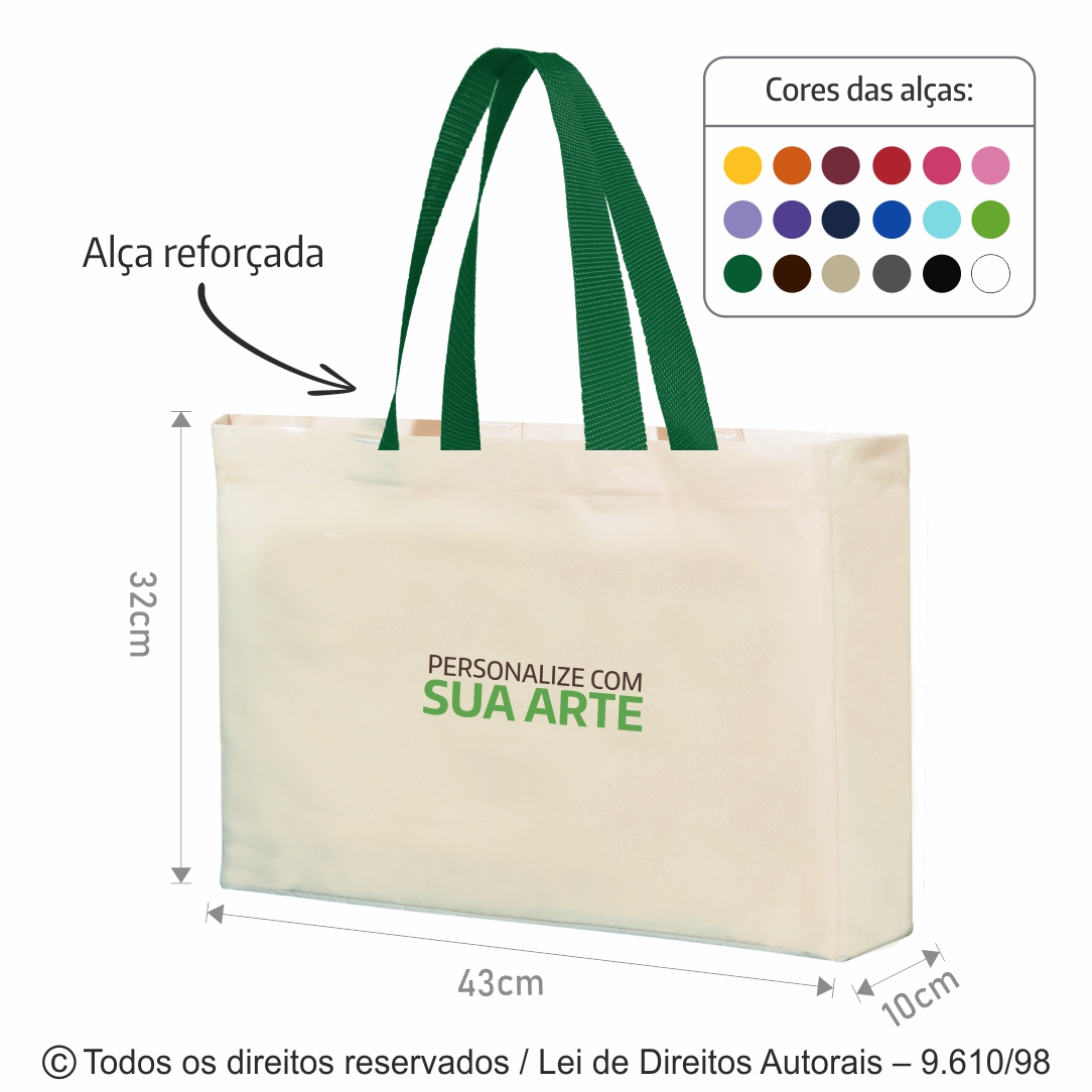 ECOBAG DE ALGODAO 43X32X10CM 26AFC