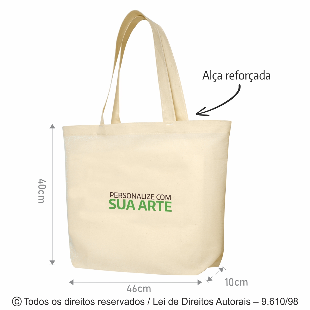 ECOBAG DE ALGODAO 46X40X10CM 158A