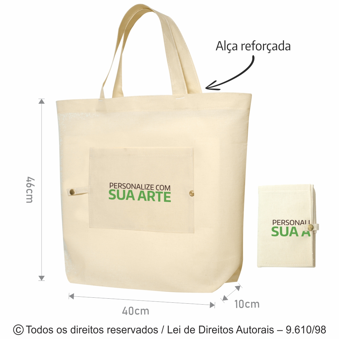 ECOBAG DE ALGODAO 46X40X10CM 282A