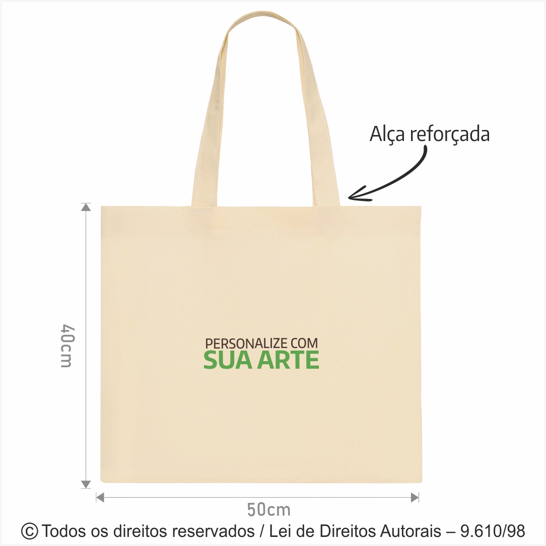 ECOBAG DE ALGODAO 50X40CM 6A