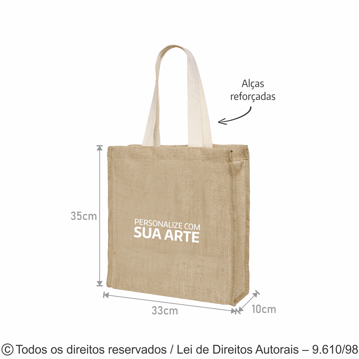 ECOBAG DE JUTA 32X33X10CM 148J