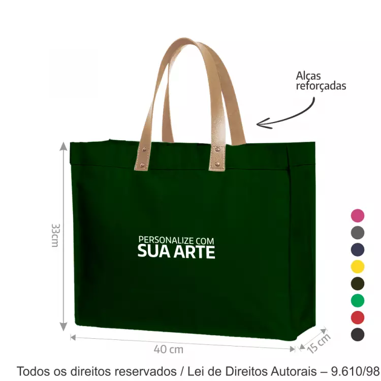 SACOLA DE LONA 240G 40x33x15CM 260LC