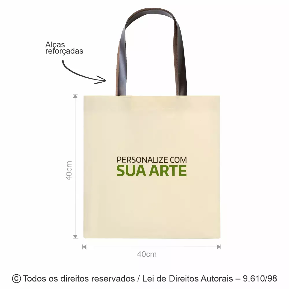 SACOLA DE LONA 240G 40X40CM 590L