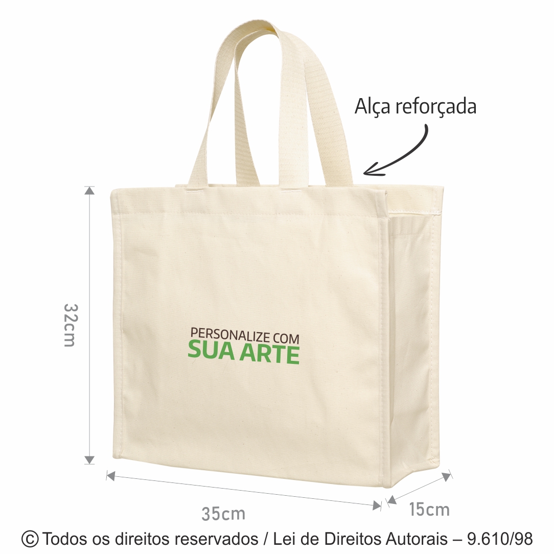 ECOBAG DE LONA 35X32X15CM 3L